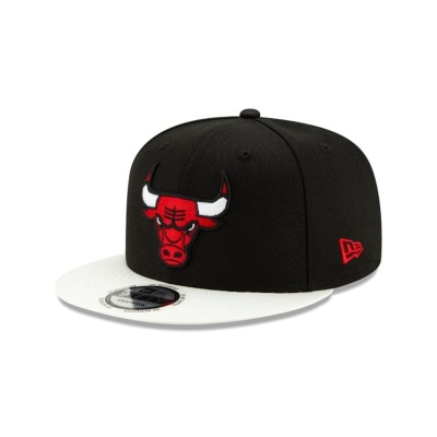 Black Chicago Bulls Hat - New Era NBA Visor Flare 9FIFTY Snapback Caps USA5302184